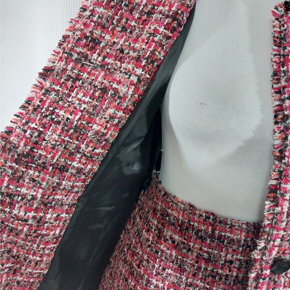 NWOT! TALBOTS! STUNNING RED, ORANGE, BROWN, BLK & CREAM WOOL+ SKIRT SUIT! SZ 2P - Picture 7 of 14